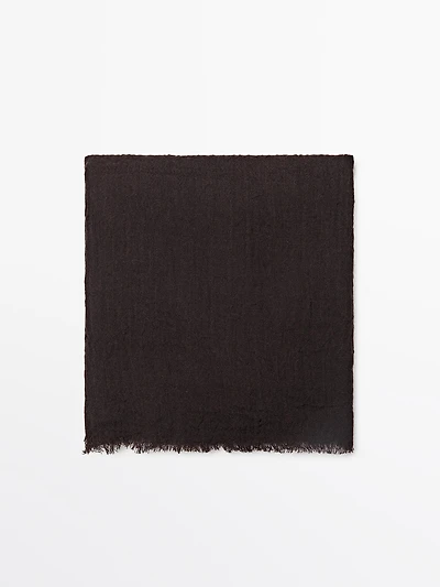 Lightweight wool blend scarf