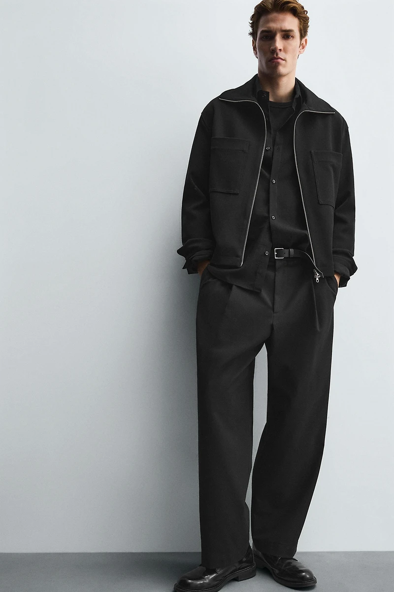 BOXY FIT ZIP-UP OVERSHIRT