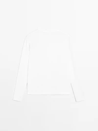 T-shirt manches longues couture apparente