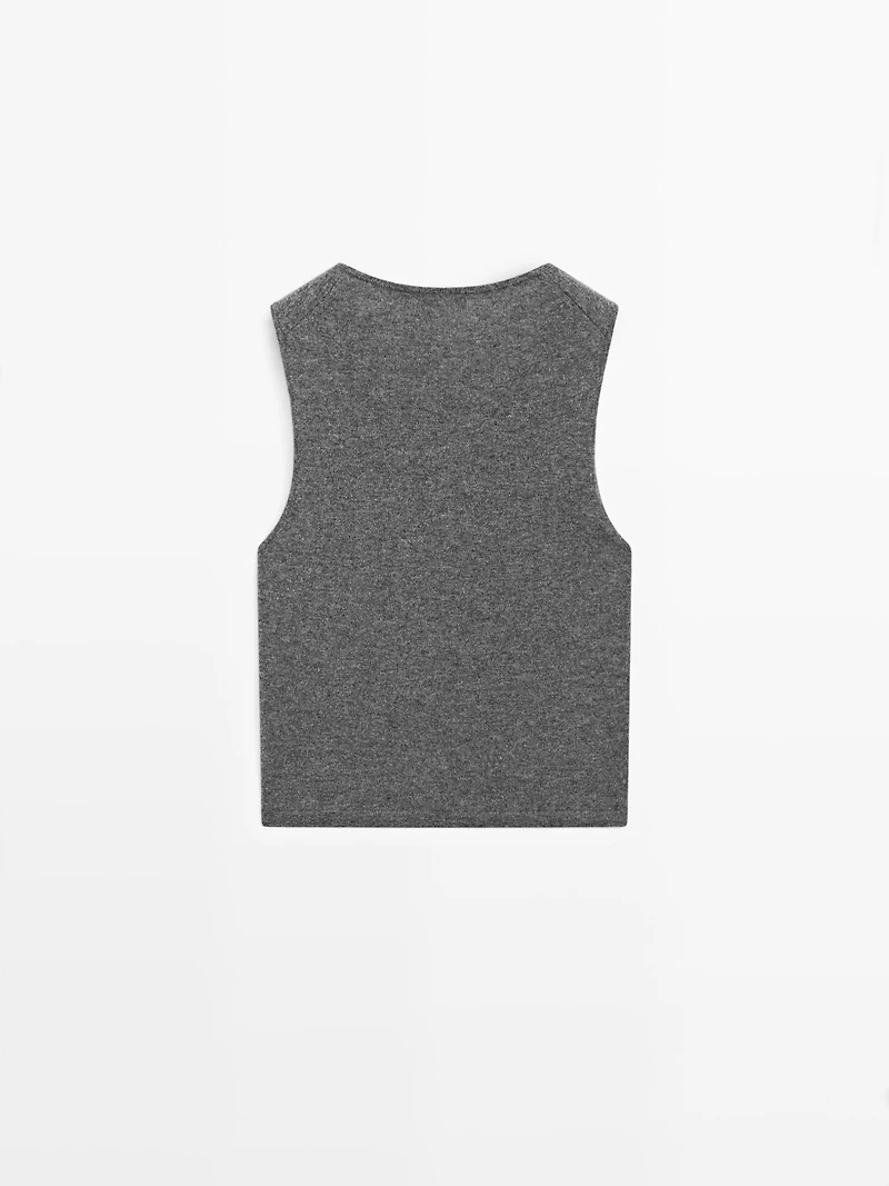 Knit top with button details
