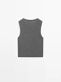 Knit top with button details