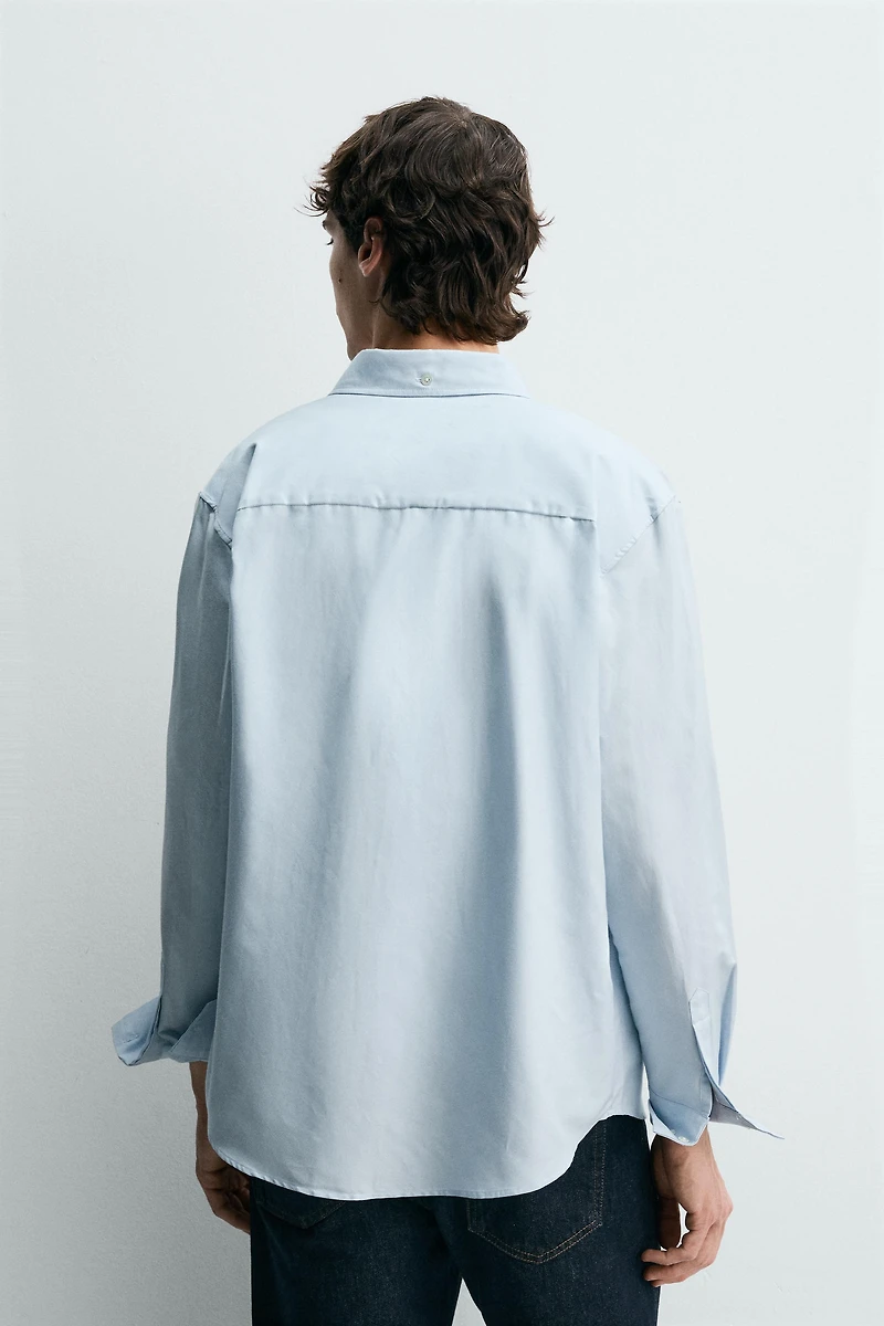 REGULAR FIT COTTON-SILK SHIRT