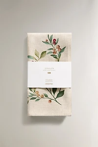 SET OF COTTON CHRISTMAS BRANCH NAPKINS (SET OF 2)