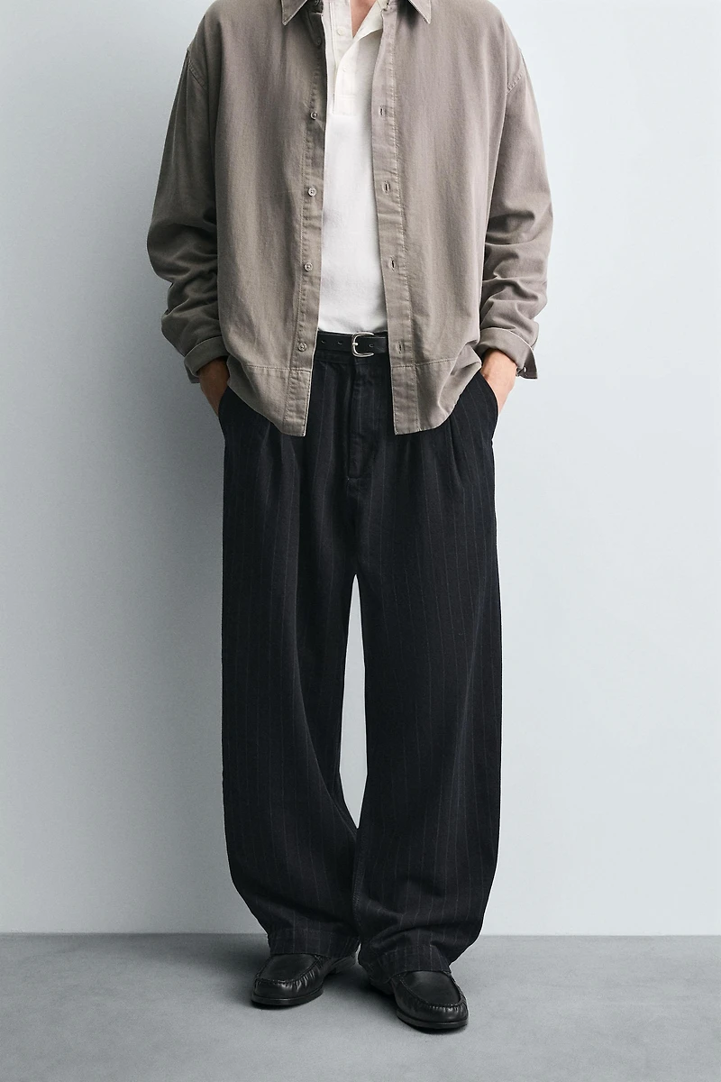 STRIPED BALLOON PANTS