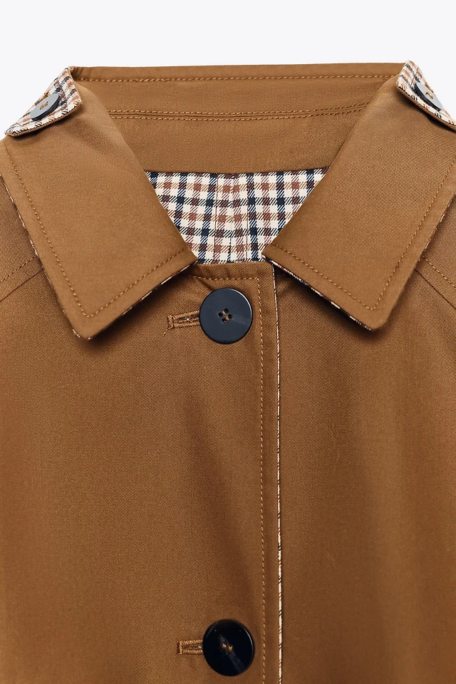 Shop Zara REVERSIBLE TRENCH COAT ZW COLLECTION at