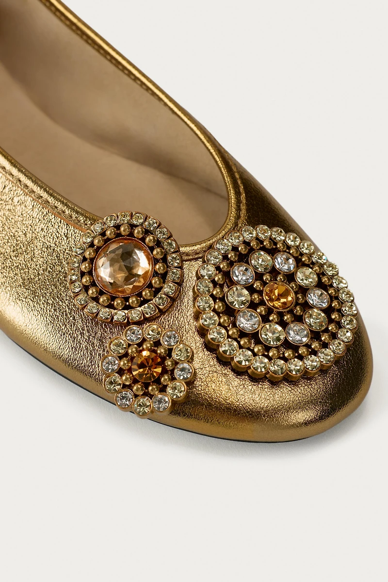 MARISA BERENSON X ZARA LEATHER BALLET FLATS