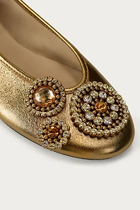 MARISA BERENSON X ZARA LEATHER BALLET FLATS