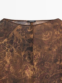 Flowing printed blouse