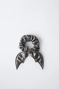 SPARKLY BAT WING HAIR TIE