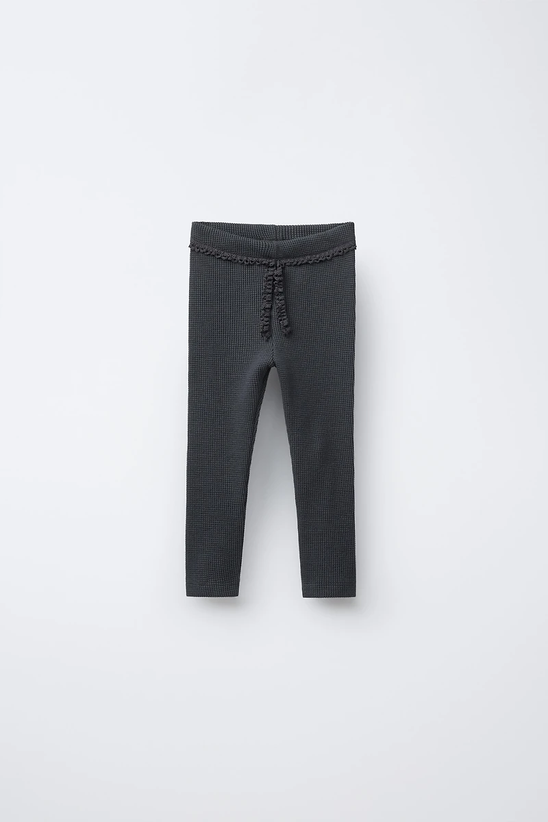 LEGGING WAFFLE DENTELLE