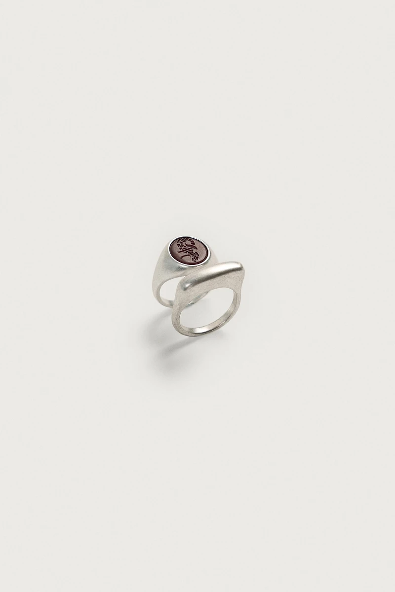 PACK OF 2 MIXED METAL RINGS