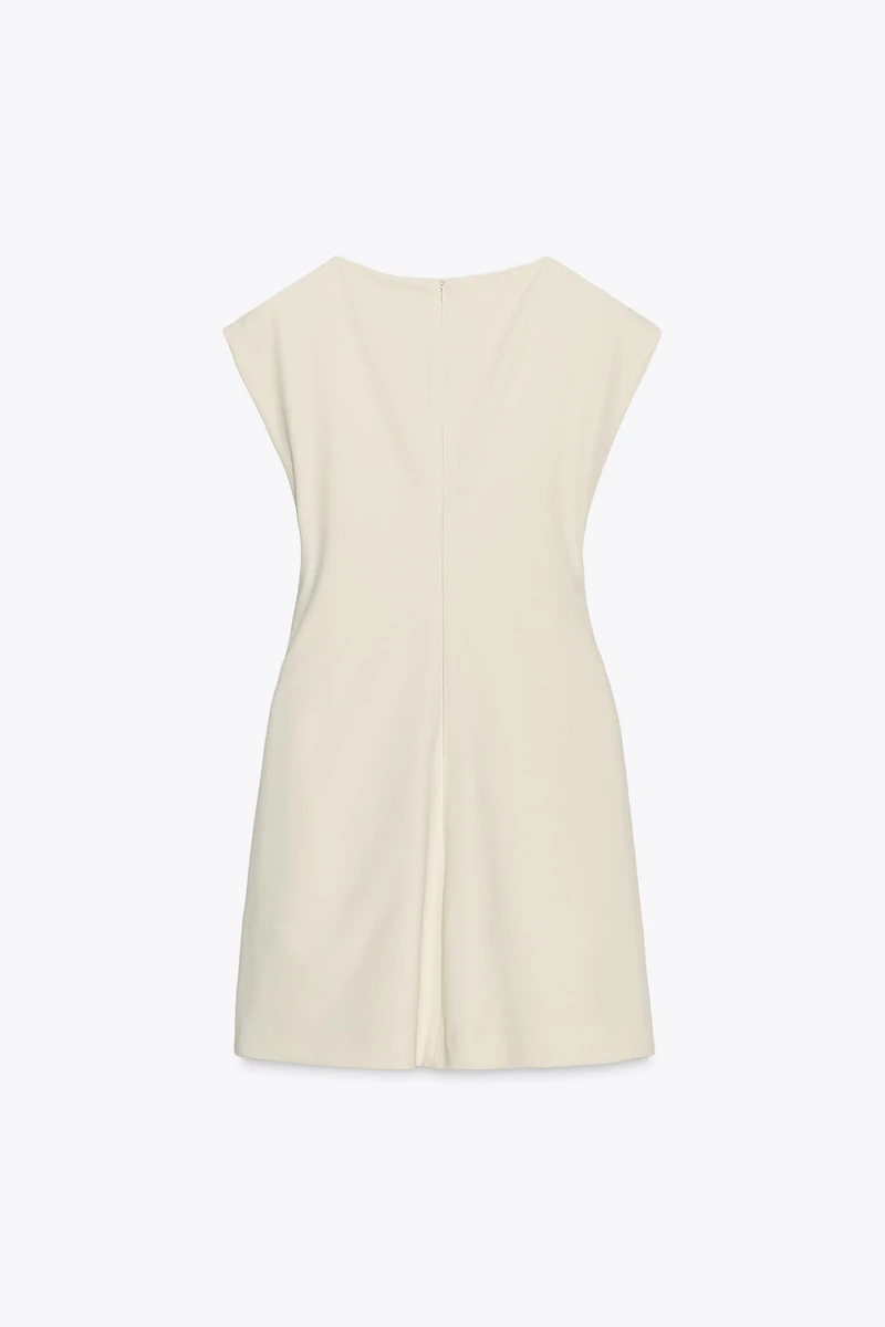 ROBE COURTE EN TISSU DRAPÉ