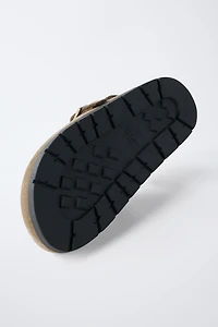 SPLIT LEATHER CLOGS