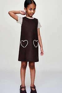 PONTE KNIT DRESS WITH HEART POCKETS