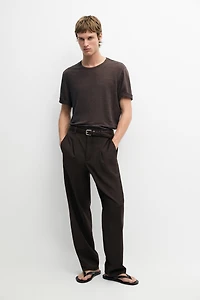 100% linen short sleeve T-shirt