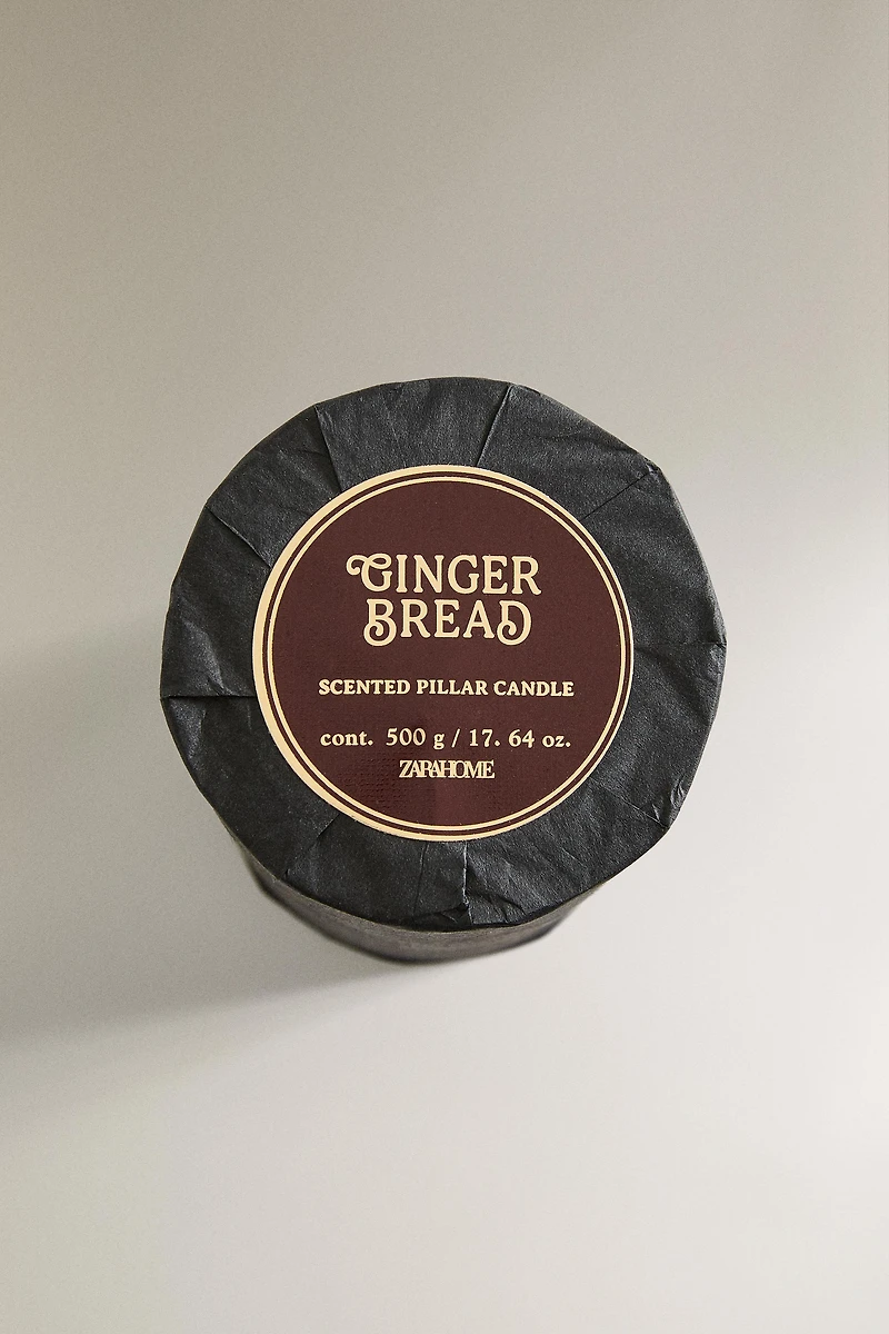 GINGERBREAD CYLINDRICAL SCENTED CANDLE