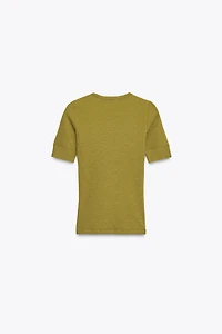 SHORT SLEEVE RIB T-SHIRT