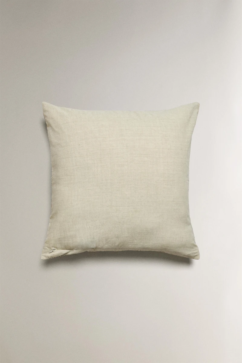 EMBROIDERED THROW PILLOW COVER