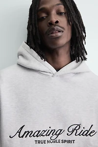 COMBINATION TEXT SWEATSHIRT