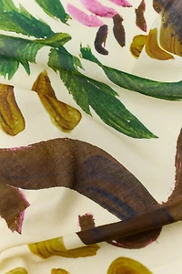 PALM TREE PRINT COTTON SCARF