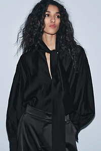 FLOWY SHIRT WITH TIES ZW COLLECTION