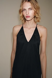 ZW COLLECTION SATIN DRAPED DRESS