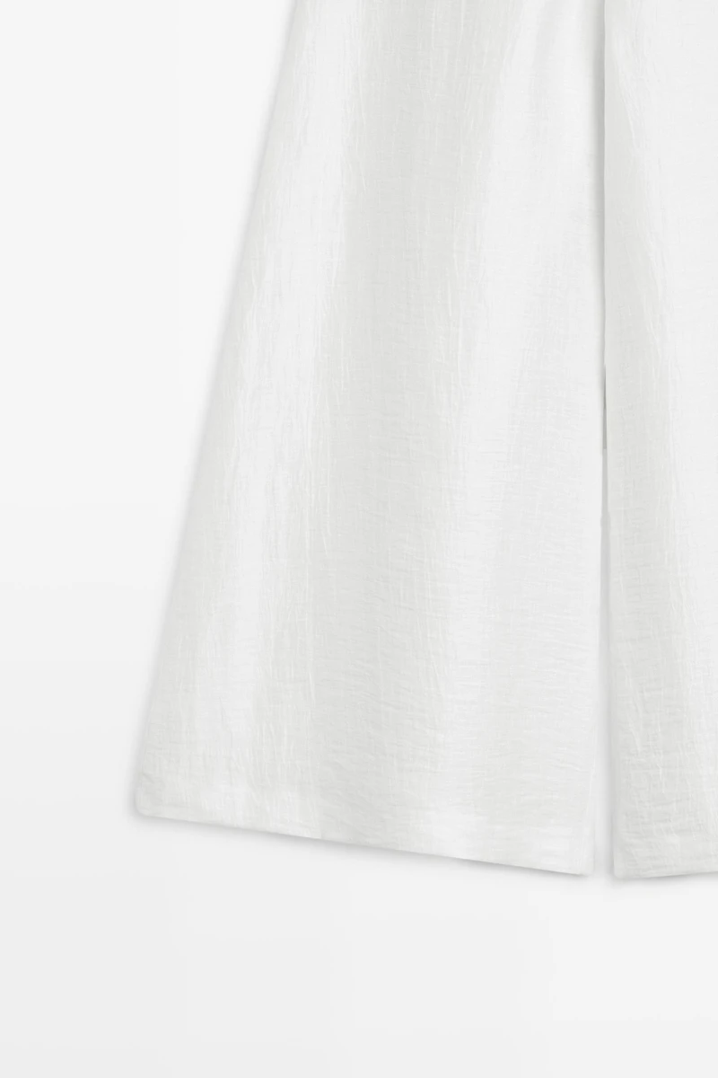 Linen blend palazzo trousers