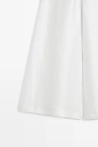 Linen blend palazzo trousers