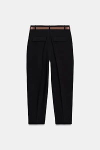 BELTED ANKLE PANTS