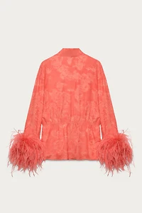 MARISA BERENSON X ZARA FEATHER WRAP SHIRT