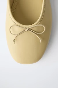 LEATHER BALLET FLATS