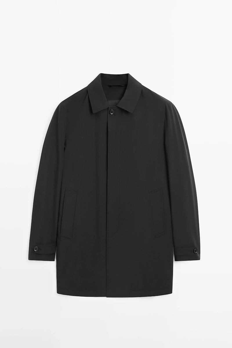 Lightweight technical fabric parka