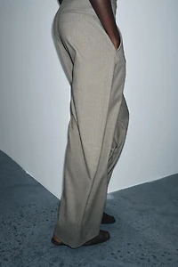 ZW COLLECTION HERRINGBONE BALLOON PANTS