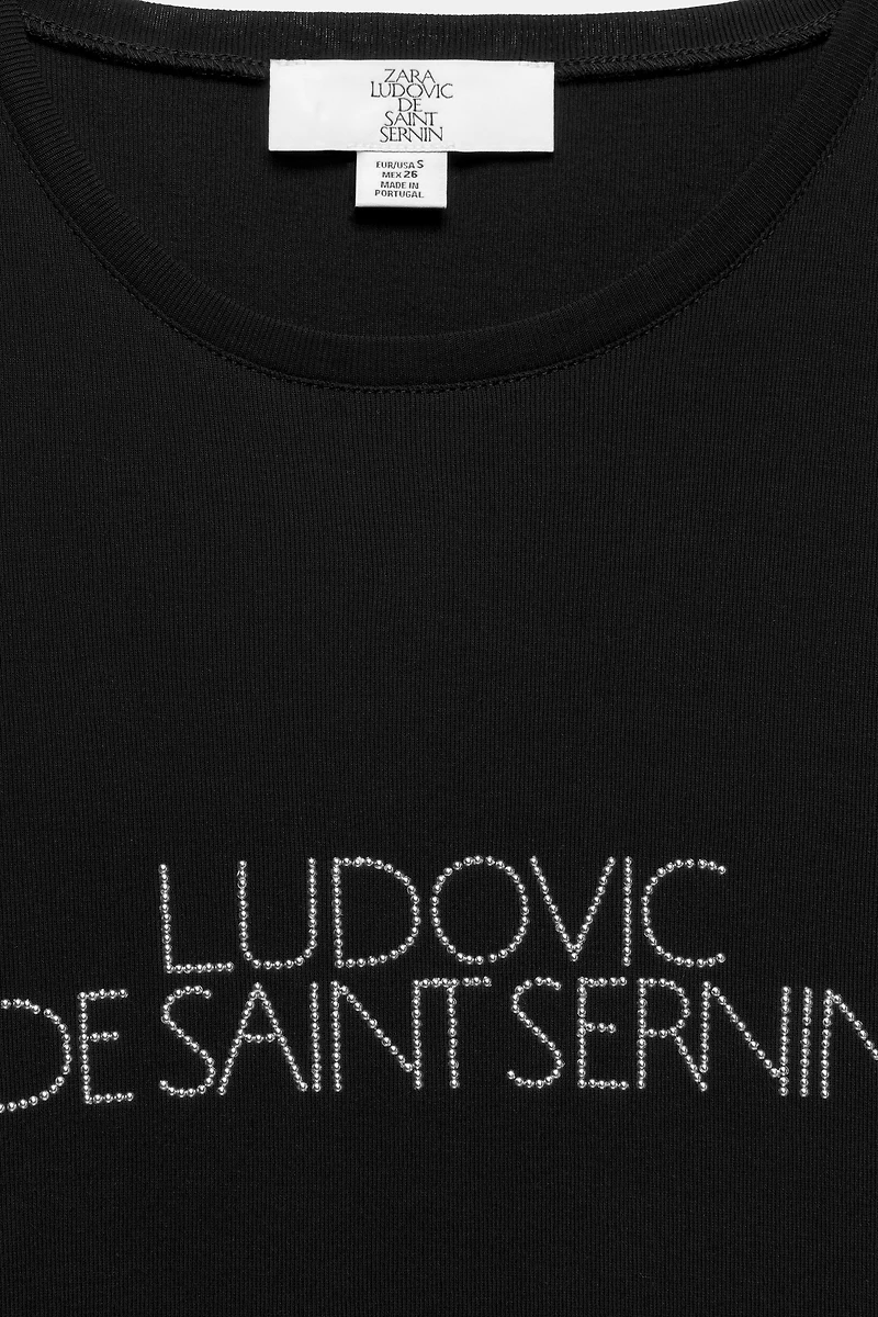 SPARKLY TEXT T-SHIRT LUDOVIC DE SAINT SERNIN x ZARA