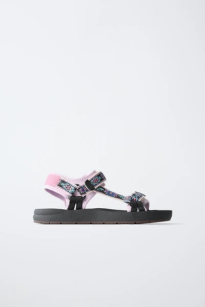 EMBROIDERED TECHNICAL SANDALS