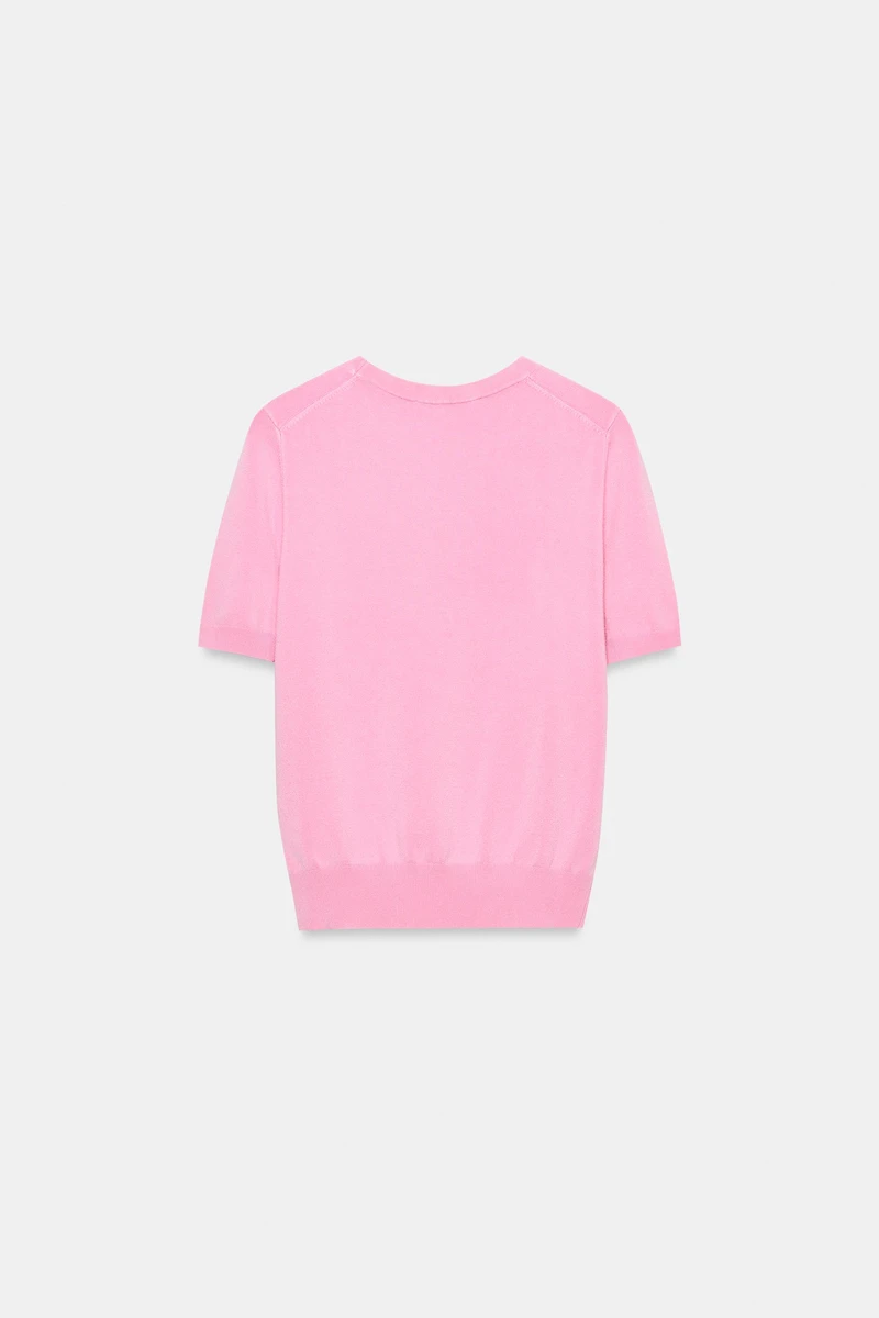 SHORT SLEEVE BASIC KNIT JUMPER