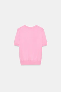 SHORT SLEEVE BASIC KNIT JUMPER