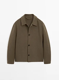 Blouson en laine mélangée