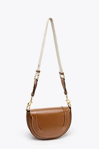 CANVAS TOPSTITCH CROSSBODY BAG