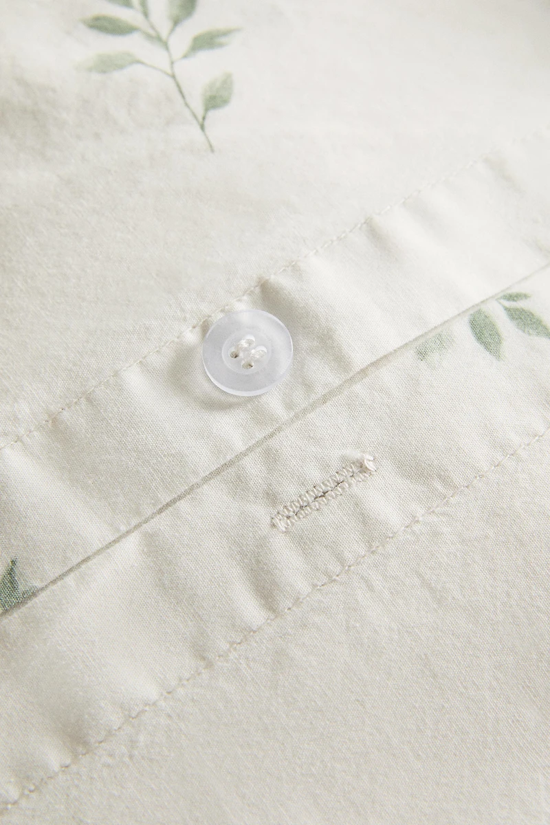 HOUSSE DE COUETTE IMPRIMÉ FEUILLES