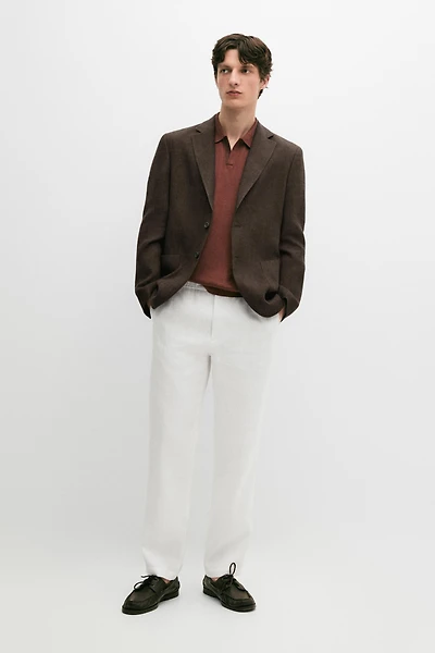 Veste chinée 100 % lin