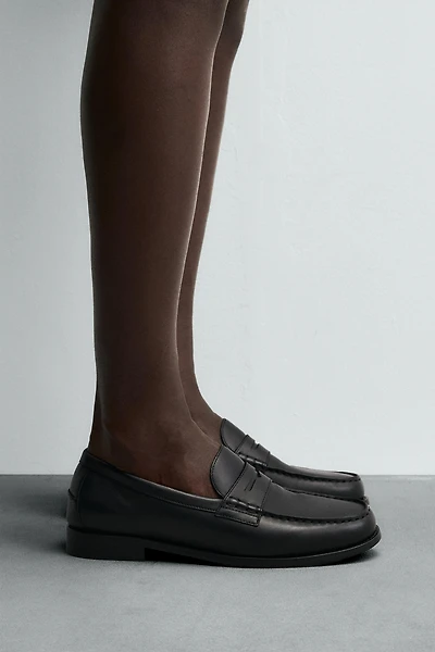 LEATHER PENNY LOAFERS