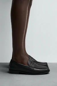 LEATHER PENNY LOAFERS