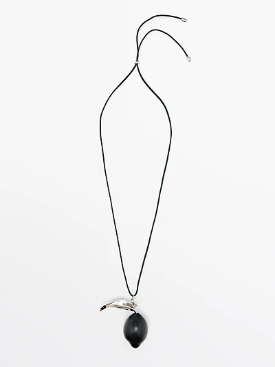 Leather cord pendant