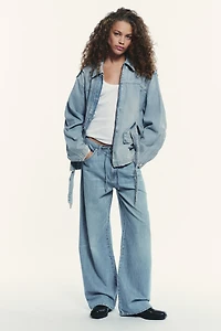 PANTALON FLUIDE DENIM TRF CORDON