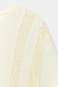 LACE COMBINATION T-SHIRT