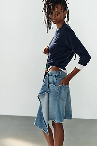 TRF ASYMMETRIC DENIM SKIRT