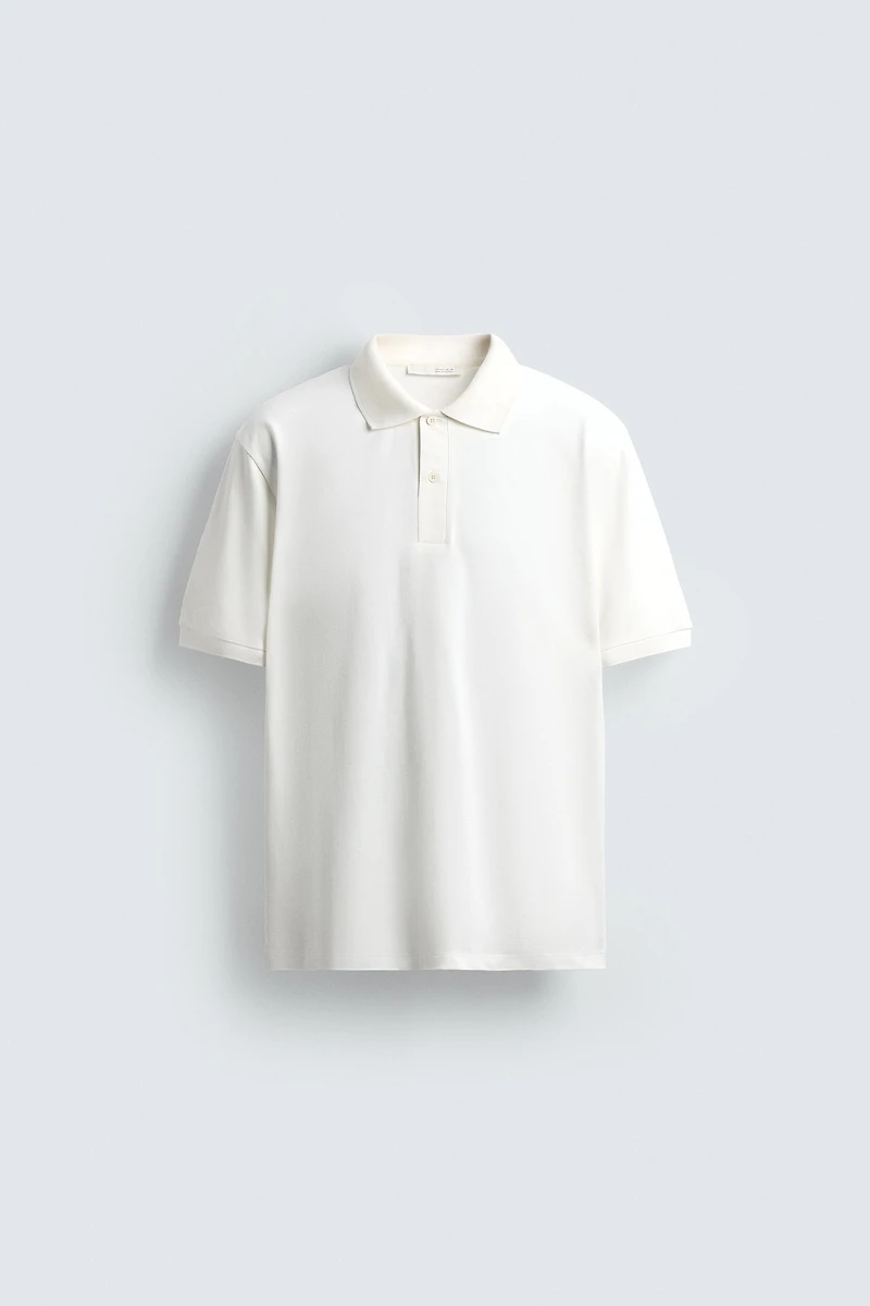TEXTURED WEAVE PIQUÉ POLO SHIRT