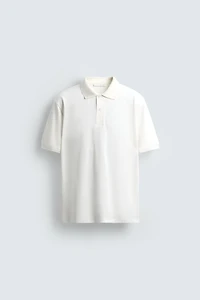 TEXTURED WEAVE PIQUÉ POLO SHIRT
