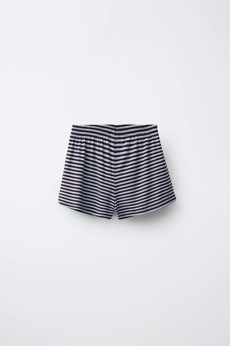ENSEMBLE T-SHIRT ET BERMUDA À RAYURES